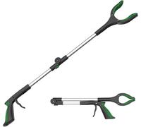Fheaxl Outils de Ramassage, 32" Pince Extension Pliable avec Aimants, Outil d'aide Handicapé en Aluminium avec Pince Rotative en Caoutchouc, Extension à Bras Long pour Ramasse-Déchets