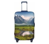 FHEBNDS Belle housse de bagage lavable approuvée par la TSA en élasthanne élastique protecteur anti-rayures pour bagages de voyage pour bagages de 45,7 à 81,3 cm, Noir , M