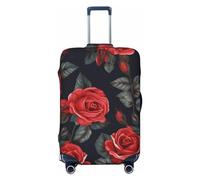 FHEBNDS Belle housse de bagage lavable en élasthanne élastique approuvée par la TSA - Anti-rayures - Convient aux bagages de 45,7 à 81,3 cm, Noir , S