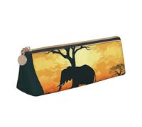 FHEBNDS Belle trousse de maquillage en cuir avec fermeture éclair pour homme et femme - Grande trousse à crayons - Esthétique - Trousse de maquillage en cuir avec fermeture éclair - Organiseur de