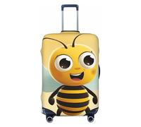 FHEBNDS Cartoon Bee Housse de bagage lavable approuvée par la TSA en élasthanne élastique Protection anti-rayures pour bagages de voyage Convient aux bagages de 45,7 à 81,3 cm, Noir , M
