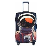 FHEBNDS Cool Man in Outer Space Galaxy Housse de bagage lavable Approuvé par la TSA Élastique Protection de Valise Anti-rayures Housse de Bagages de voyage Convient aux bagages de 45,7 à 81,3 cm, Noir