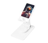 FHEBNDS Cool Man in Outer Space - Support de téléphone portable pour bureau, bureau et maison - Réglable en hauteur - Support de téléphone portable pour téléphone portable et iPad