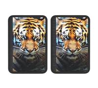 FHEBNDS Cool Tiger Lot de 2 housses universelles douces et confortables pour ceinture de sécurité de voiture, sac à dos, épaule, coussin de protection pour harnais pour accessoires d'intérieur de