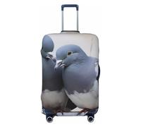 FHEBNDS Doves Housse de bagage lavable approuvée par la TSA en élasthanne élastique anti-rayures pour bagages de voyage de 45,7 à 81,3 cm, Noir , XL