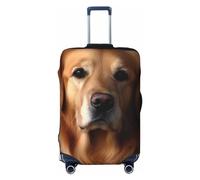 FHEBNDS Golden Retriever Housse de bagage lavable approuvée par la TSA en élasthanne élastique anti-rayures pour bagages de voyage de 45,7 à 81,3 cm, Noir , L