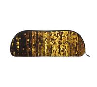 FHEBNDS Grande trousse de maquillage à paillettes dorées pour homme et femme - Trousse à crayons esthétique - Pochette à monnaie - Trousse de maquillage en cuir avec fermeture éclair - Organiseur de