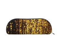 FHEBNDS Grande trousse de maquillage à paillettes dorées pour homme et femme - Trousse à crayons esthétique - Pochette à monnaie - Trousse de maquillage en cuir avec fermeture éclair - Organiseur de