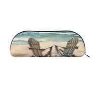 FHEBNDS Grande trousse de maquillage avec chaises - Pour homme et femme - Grande trousse à crayons esthétique - Pochette à monnaie en cuir avec fermeture éclair - Organiseur de bureau - Essentiels de