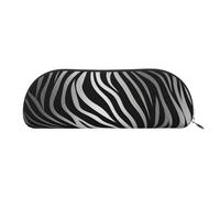 FHEBNDS Grande trousse de maquillage avec imprimé zèbre pour homme et femme - Trousse à crayons esthétique, pochette à monnaie, trousse de maquillage en cuir avec fermeture éclair, organiseur de