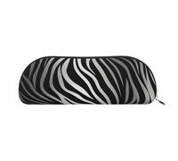 FHEBNDS Grande trousse de maquillage avec imprimé zèbre pour homme et femme - Trousse à crayons esthétique, pochette à monnaie, trousse de maquillage en cuir avec fermeture éclair, organiseur de