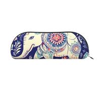 FHEBNDS Grande trousse de maquillage bohème en cuir avec fermeture éclair pour homme et femme - Trousse à crayons - Trousse de maquillage en cuir avec fermeture éclair - Organiseur de bureau
