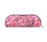 FHEBNDS Grande trousse de maquillage en cuir avec fermeture éclair pour homme et femme - Motif feuilles roses et camouflage, doré, One Size