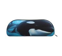 FHEBNDS Grande trousse de maquillage en cuir avec fermeture éclair pour homme et femme - Trousse à crayons esthétique - Trousse de maquillage en cuir avec fermeture éclair - Organiseur de bureau