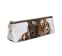 FHEBNDS Grande trousse de maquillage en cuir avec fermeture éclair pour homme et femme - Trousse à crayons esthétique - Trousse de maquillage en cuir avec fermeture éclair - Organiseur de bureau