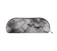 FHEBNDS Grande trousse de maquillage en marbre noir clair pour homme et femme - Trousse à crayons esthétique, pochette à monnaie, trousse de maquillage en cuir avec fermeture éclair, organiseur de