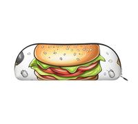 FHEBNDS Grande trousse de maquillage pour restauration rapide pour homme et femme - Trousse à crayons esthétique - Pochette à pièces de monnaie - Trousse de maquillage en cuir avec fermeture éclair