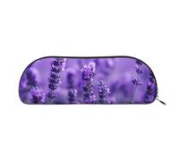FHEBNDS Grande trousse de maquillage violette lavande pour homme et femme - Trousse à crayons esthétique - Pochette à monnaie - Trousse de maquillage en cuir avec fermeture éclair - Organiseur de