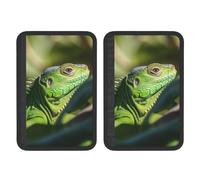 FHEBNDS Green Lizard Lot de 2 housses universelles douces et confortables pour ceinture de sécurité de voiture, sac à dos, épaule, coussin de protection pour harnais pour intérieur de voiture