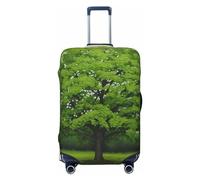 FHEBNDS Green Tree Housse de bagage lavable approuvée par la TSA en élasthanne élastique anti-rayures pour bagages de voyage de 45,7 à 81,3 cm, Noir , S