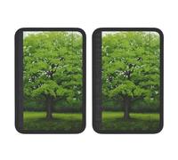 FHEBNDS Green Tree Lot de 2 housses universelles douces et confortables pour ceinture de sécurité de voiture, sac à dos, épaule, coussin de protection pour harnais pour accessoires d'intérieur de