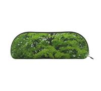 FHEBNDS Green Tree Trousse de maquillage pour homme et femme - Grande trousse à crayons esthétique - Pochette à monnaie - Trousse de maquillage en cuir avec fermeture éclair - Organiseur de bureau