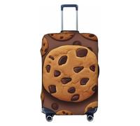 FHEBNDS Housse de bagage à biscuits au chocolat - Housse de valise lavable approuvée par la TSA - Élastique en élasthanne - Anti-rayures - Pour bagages de voyage de 45,7 à 81,3 cm, Noir , M