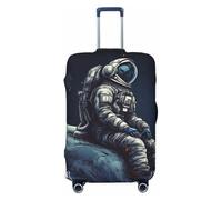 FHEBNDS Housse de bagage astronaute spatiale lavable approuvée par la TSA en élasthanne élastique anti-rayures pour bagages de voyage de 45,7 à 81,3 cm, Noir , L