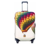FHEBNDS Housse de bagage colorée en forme de montgolfière lavable approuvée par la TSA en élasthanne élastique pour valises de voyage anti-rayures pour bagages de 45,7 à 81,3 cm, Noir , XL