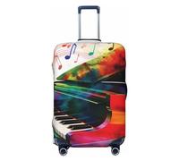 FHEBNDS Housse de bagage colorée pour clavier de piano - Lavable - Approuvé par la TSA - Élastique - Protection anti-rayures - Pour bagages de voyage de 45,7 à 81,3 cm, Noir , L