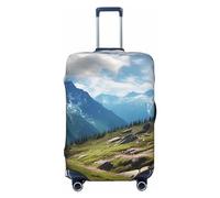 FHEBNDS Housse de bagage de montagne lavable approuvée par la TSA élastique en élasthanne protection de valise anti-rayures pour bagages de voyage pour bagages de 45,7 à 81,3 cm, Noir , S