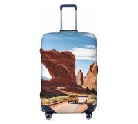 FHEBNDS Housse de bagage d'entrée du parc national arches - Lavable - Approuvée par la TSA - Élastique - En élasthanne - Anti-rayures - Convient aux bagages de 45,7 à 81,3 cm, Noir , S