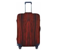 FHEBNDS Housse de bagage en bois rouge lavable approuvée par la TSA - Élastique - Protection anti-rayures pour bagages de voyage de 45,7 à 81,3 cm, Noir , S