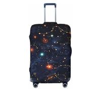 FHEBNDS Housse de bagage en élasthanne élastique et anti-rayures pour valise de 45,7 à 81,3 cm - Motif carte des constellations étoilées, Noir , S