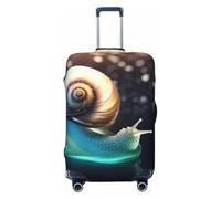 FHEBNDS Housse de bagage en forme d'escargot scintillant, lavable, approuvée par la TSA en élasthanne, élastique, protection anti-rayures, pour bagages de voyage de 45,7 à 81,3 cm, Noir , L