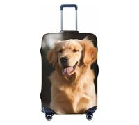 FHEBNDS Housse de bagage Golden Retriever pour chien lavable approuvée par la TSA en élasthanne élastique anti-rayures pour bagages de voyage de 45,7 à 81,3 cm, Noir , XL