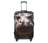 FHEBNDS Housse de bagage Hippo de plongée lavable approuvée par la TSA élastique en élasthanne protection de valise anti-rayures pour bagages de voyage pour bagages de 45,7 à 81,3 cm, Noir , S