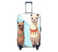 FHEBNDS Housse de bagage lama et alpaga lavable approuvée par la TSA en élasthanne élastique anti-rayures pour bagages de voyage de 45,7 à 81,3 cm, Noir , L