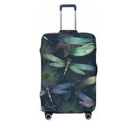 FHEBNDS Housse de bagage lavable à motif libellule - Approuvé par la TSA - Élastique en élasthanne - Anti-rayures - Convient aux bagages de 45,7 à 81,3 cm, Noir , S