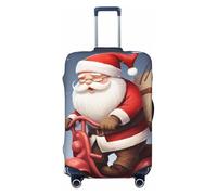 FHEBNDS Housse de bagage lavable en élasthanne avec motif Père Noël sur scooter - Approuvé par la TSA - Housse de protection anti-rayures pour bagages de voyage de 45,7 à 81,3 cm, Noir , XL