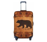 FHEBNDS Housse de bagage lavable en élasthanne élastique et anti-rayures pour bagages de 45,7 à 81,3 cm, Noir , L