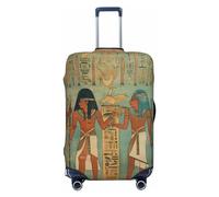 FHEBNDS Housse de bagage lavable en élasthanne pour femme en Égypte antique approuvée par la TSA - Protection anti-rayures pour bagages de voyage de 45,7 à 81,3 cm, Noir , L