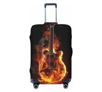 FHEBNDS Housse de bagage lavable en élasthanne pour guitare de feu - Approuvée par la TSA - Housse de protection anti-rayures pour bagages de voyage de 45,7 à 81,3 cm, Noir , L