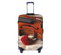 FHEBNDS Housse de bagage lavable en élasthanne pour violon - Approuvé par la TSA - Anti-rayures - Convient aux bagages de 45,7 à 81,3 cm, Noir , L