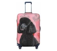 FHEBNDS Housse de bagage pour chiens caniches roses, housse de valise lavable approuvée par la TSA en élasthanne élastique, protection anti-rayures, housse de bagage de voyage pour bagages de 45,7 à