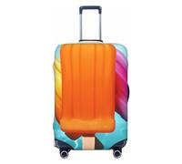 FHEBNDS Ice Popsicles Housse de valise lavable approuvée par la TSA élastique Spandex Protection anti-rayures pour bagages de voyage 45,7 à 81,3 cm, Noir , S