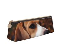 FHEBNDS Jolie trousse de maquillage Beagle pour homme et femme - Grande trousse à crayons esthétique - Pochette à monnaie en cuir avec fermeture éclair - Organiseur de bureau - Essentiels de voyage