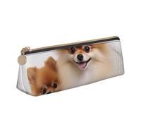 FHEBNDS Jolie trousse de maquillage en cuir avec fermeture éclair pour homme et femme - Grande trousse à crayons - Trousse de maquillage en cuir avec fermeture éclair - Organiseur de bureau
