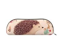 FHEBNDS Jolie trousse de maquillage en forme de hérisson pour homme et femme - Grande trousse à crayons esthétique - Pochette à monnaie en cuir avec fermeture éclair - Organiseur de bureau