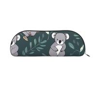 FHEBNDS Jolie trousse de maquillage Koala pour homme et femme - Grande trousse à crayons esthétique - Pochette à monnaie en cuir avec fermeture éclair - Organiseur de bureau - Essentiels de voyage